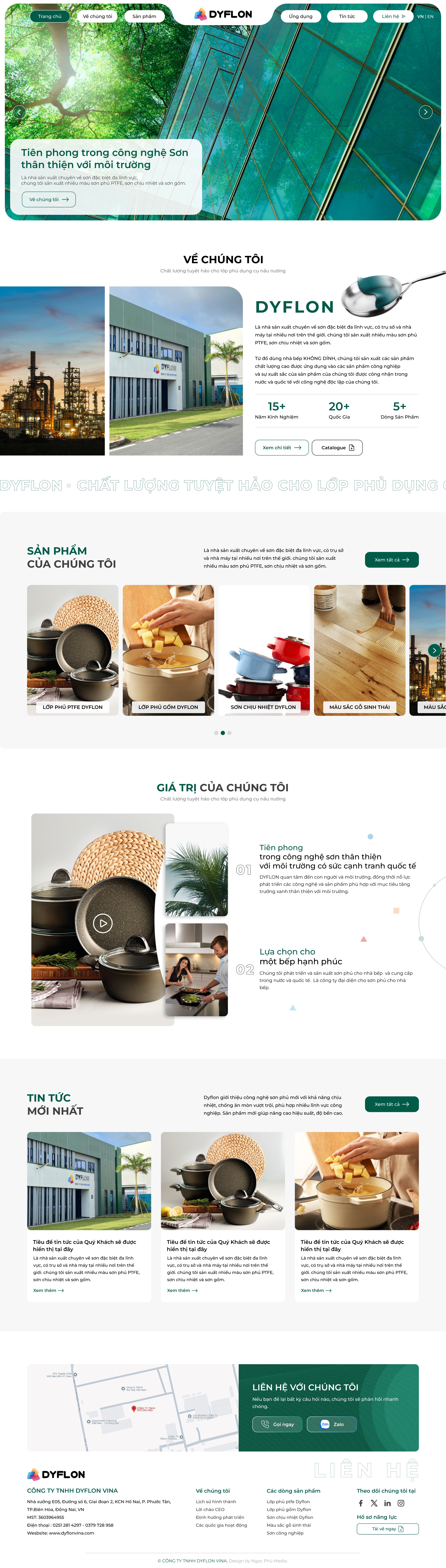 Dự án thiết kế website Dyflon | Ngọc Phú Media