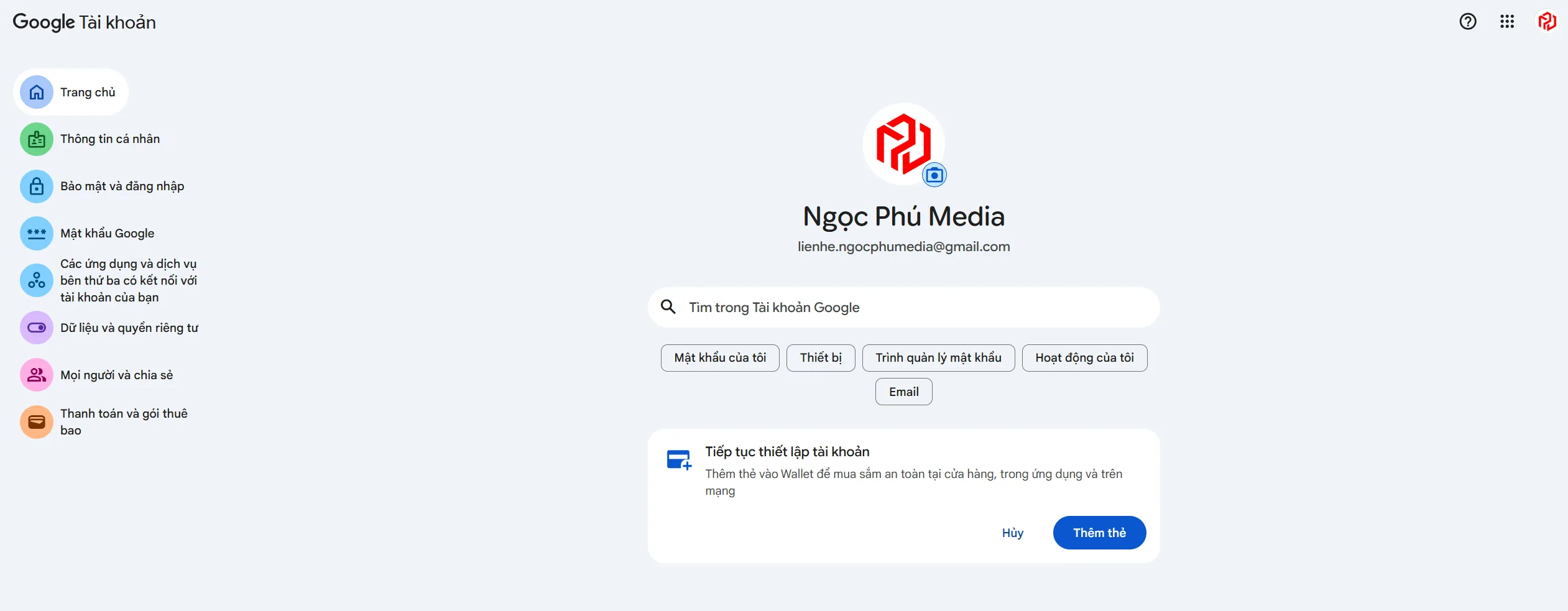 Hướng dẫn hiển thị ảnh đại diện gmail - Ngọc Phú Media