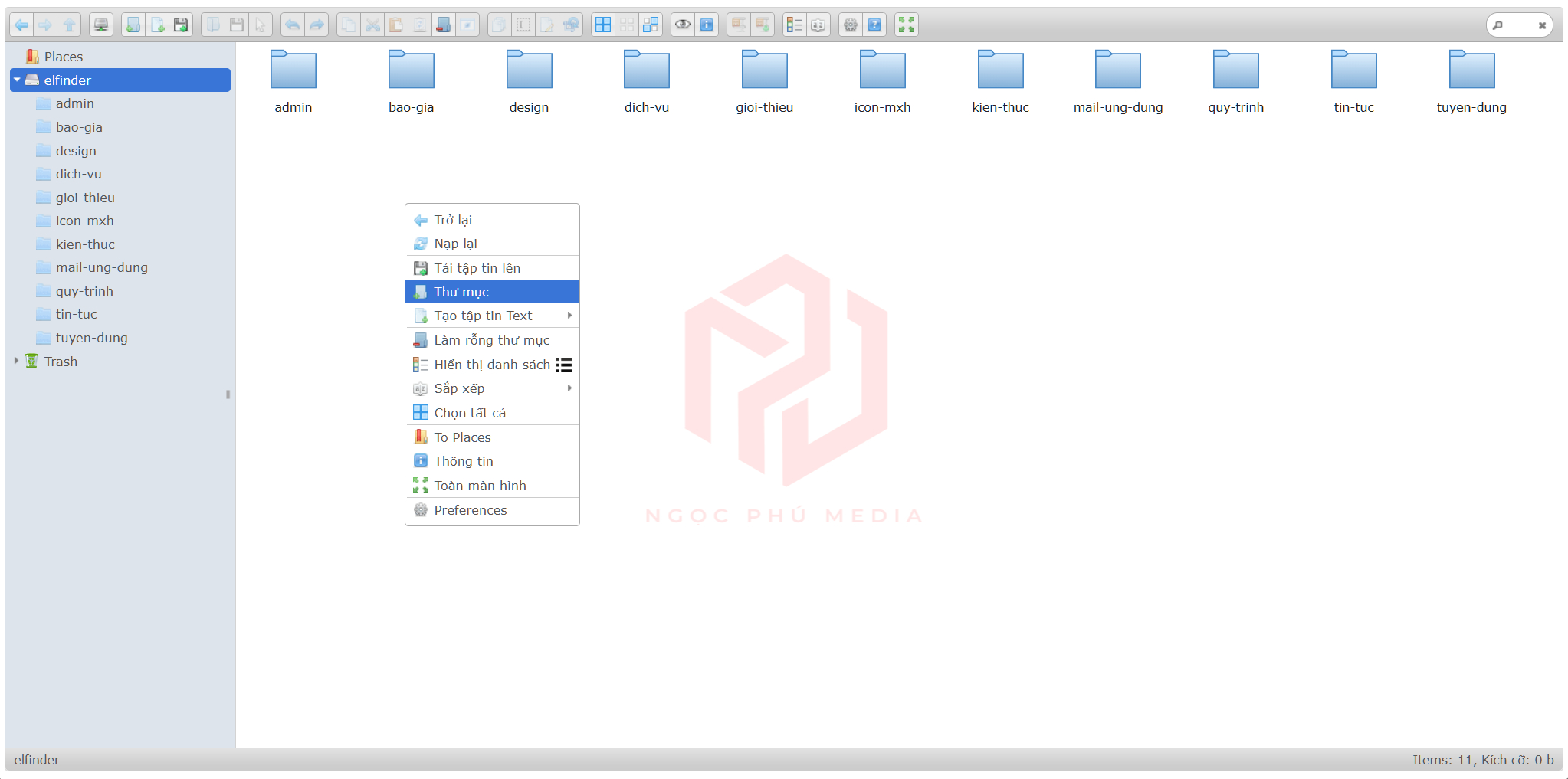 Hướng dẫn Upload hình ảnh Ngọc Phú Media