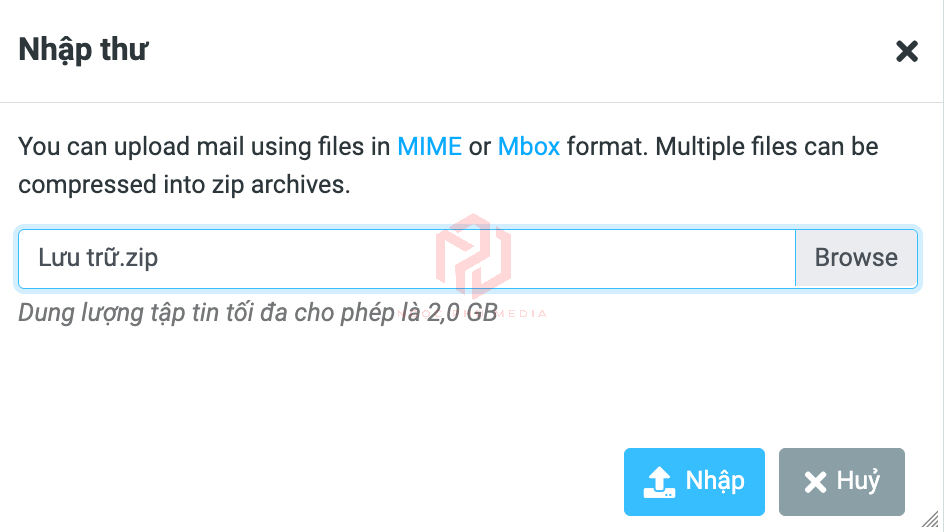 backup mail | Ngọc Phú Media