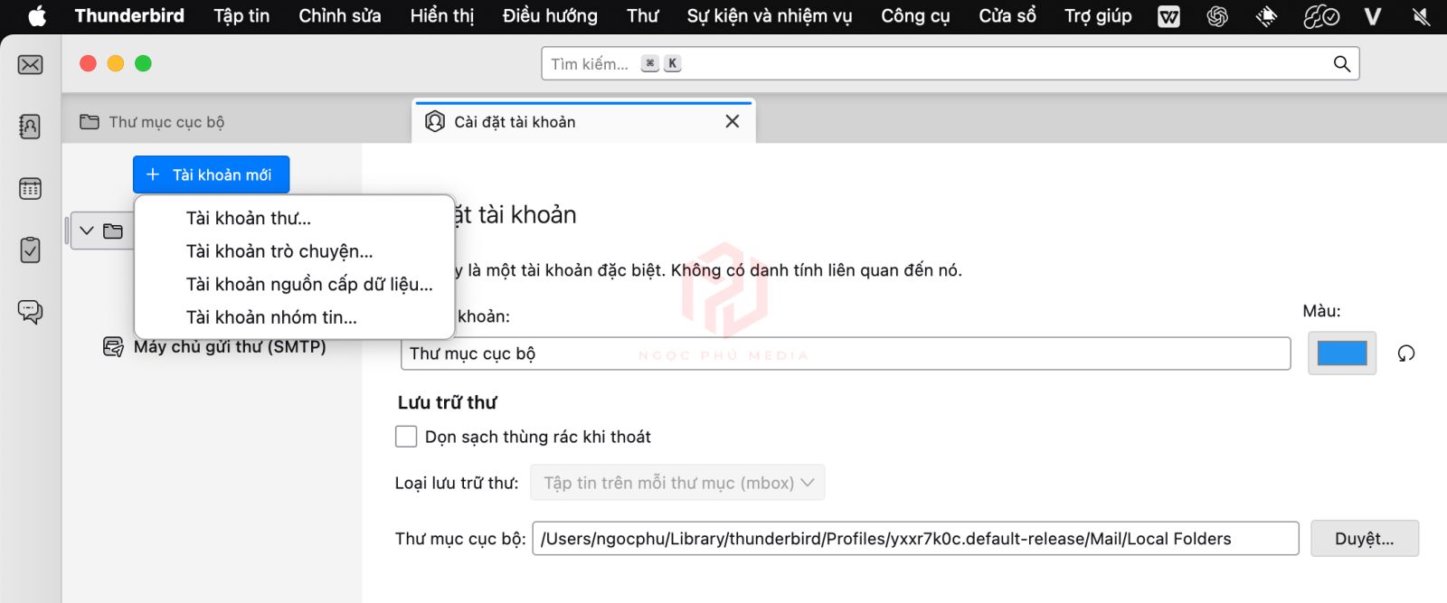 backup mail | Ngọc Phú Media