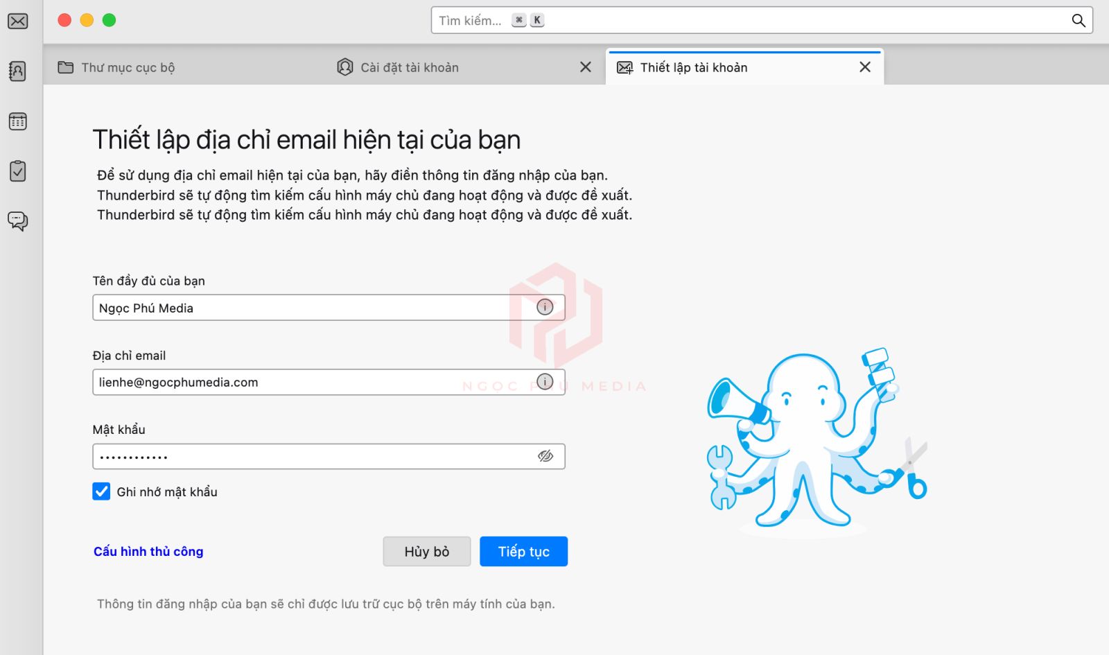 backup mail | Ngọc Phú Media