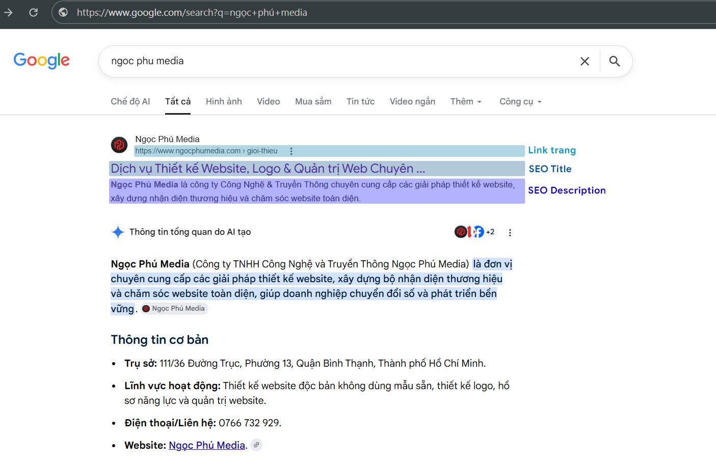 Nhập các thẻ SEO website | Ngọc Phú Media