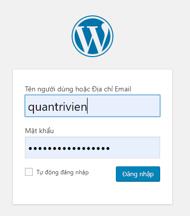 Hướng dẫn quản trị Website Wordpress: Đăng nhập