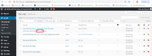 Hướng dẫn quản trị Website Wordpress: Xóa bài viết