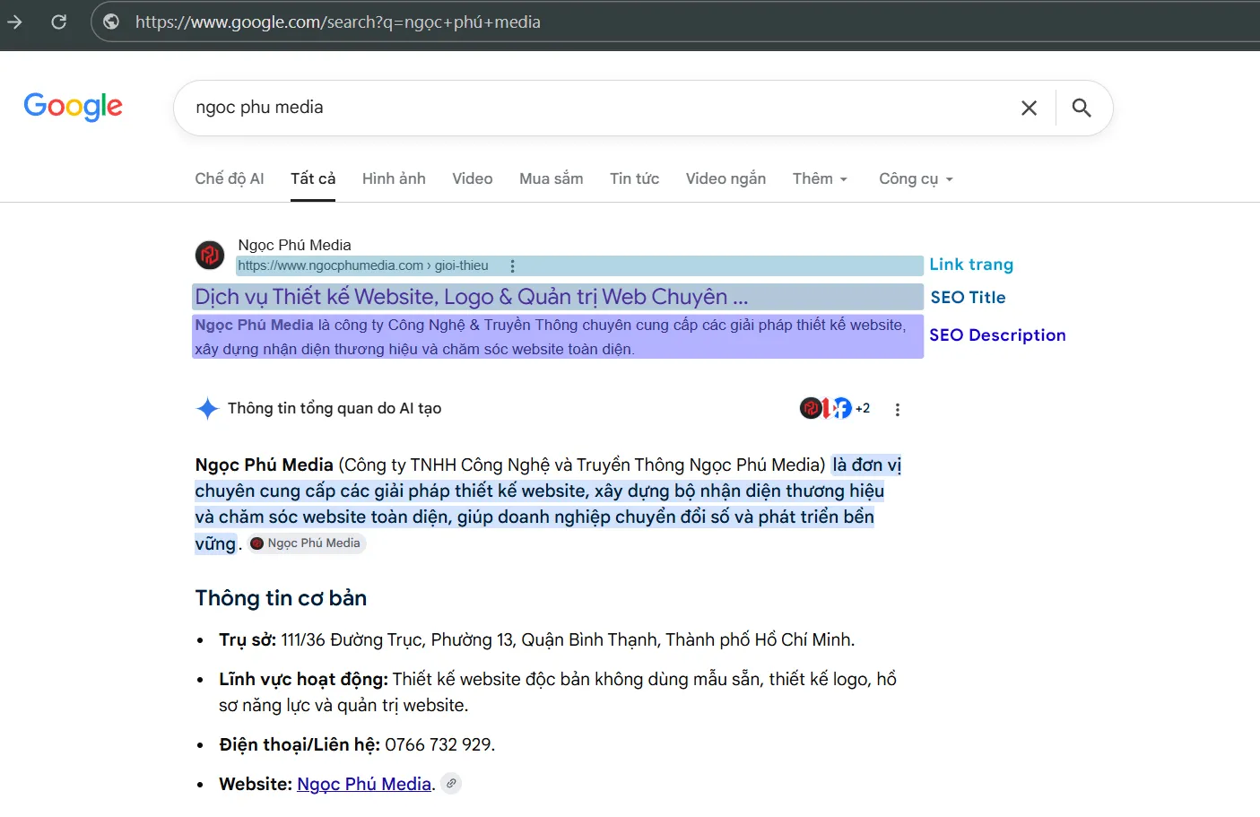 Nhập các thẻ SEO website | Ngọc Phú Media