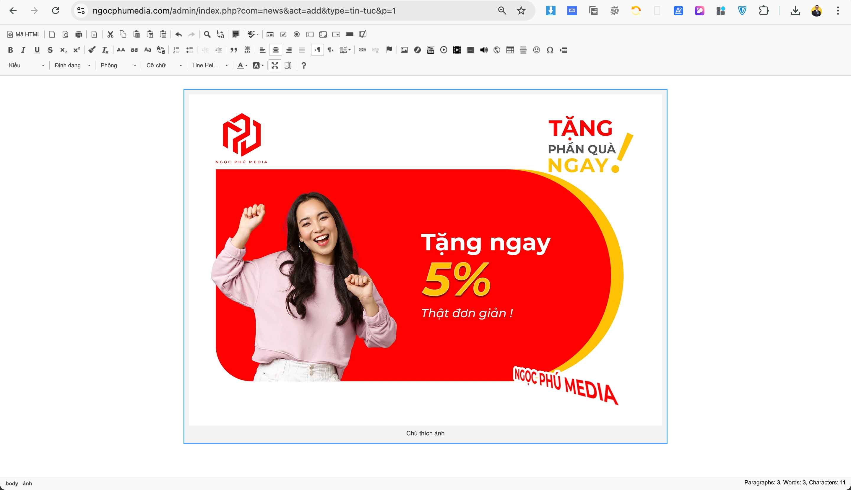 Hướng dẫn Upload hình ảnh Ngọc Phú Media