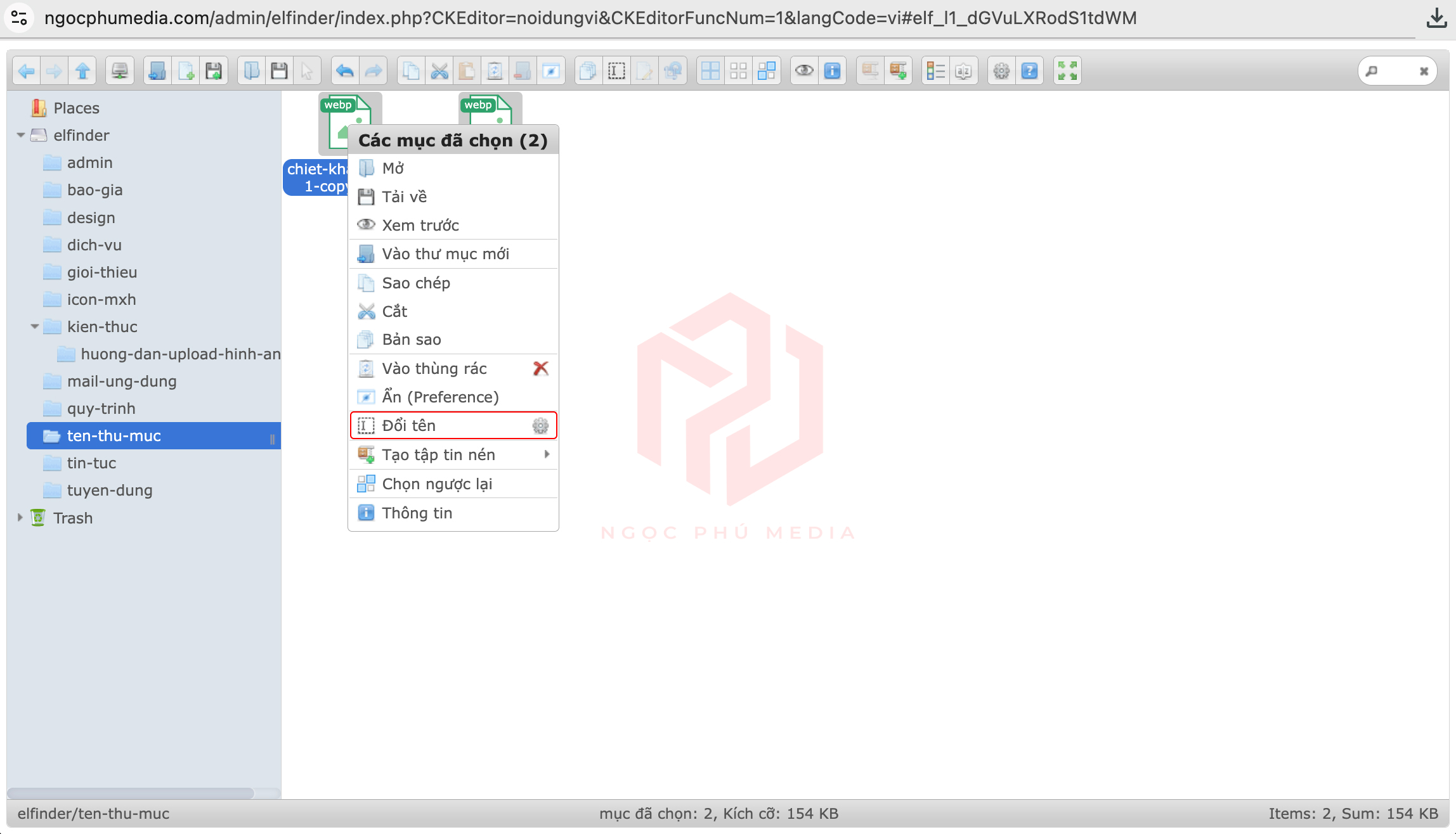 Hướng dẫn Upload hình ảnh Ngọc Phú Media