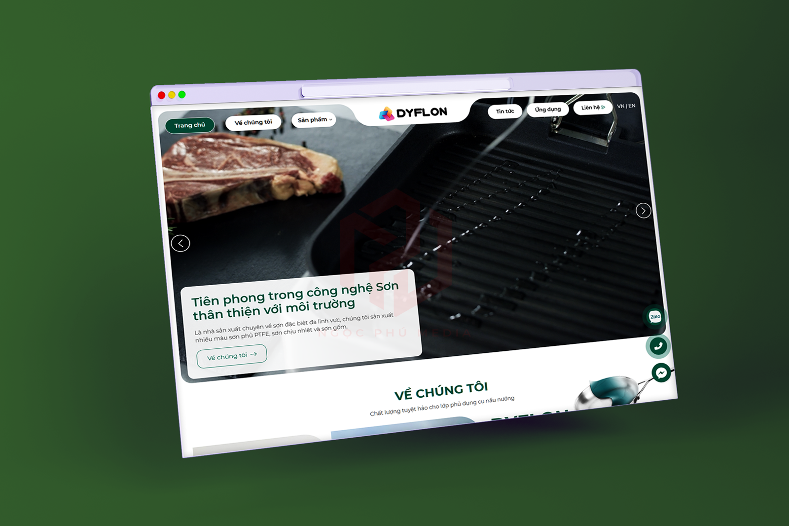 Dự án thiết kế website Dyflon – Giải pháp số hóa cho thương hiệu đa quốc gia